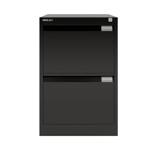 Bisley Filing Cabinet 2 Drawer 470x622x711mm Black Ref 1623-av1