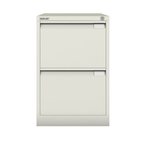 Bisley Filing Cabinet 2 Drawer 470x622x711mm Goose Grey Ref 1623-av4
