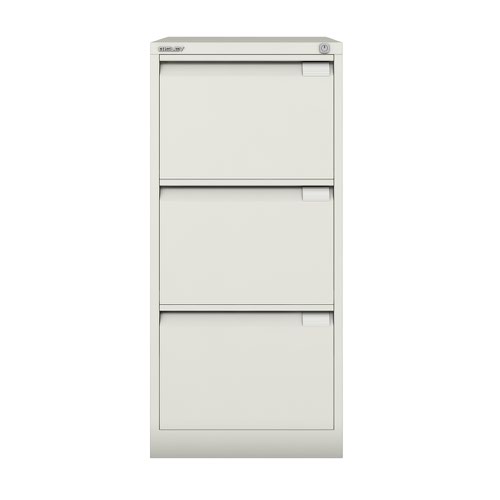 Bisley Filing Cabinet 470x622x1016mm 3 Drawer Goose Grey Ref 1633-av4