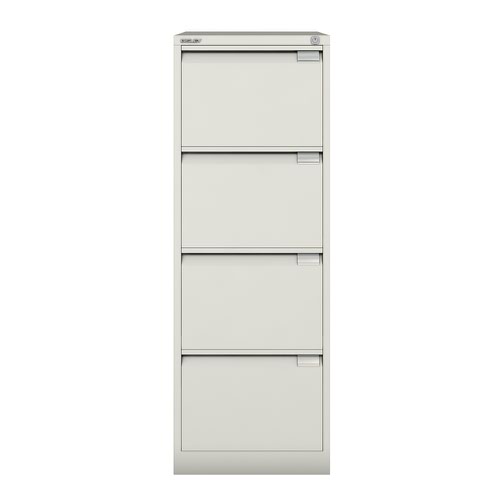 Bisley Filing Cabinet 4 Drawer 470x622x1321mm Goose Grey Ref 1643-av4