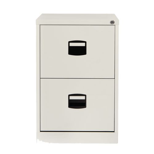 Trexus 2 Drawer Filing Cabinet 470x622x711mm Chalk White Ref CC2H1A-ab9
