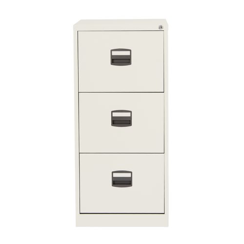 Trexus 3 Drawer Filing Cabinet 470x622x1016mm Chalk White Ref CC3H1A-ab9