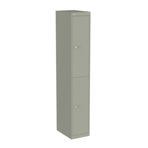 Bisley lockers with 2 doors 457mm deep - grey