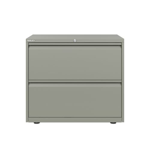 Bisley Side Filer Cabinet 2 Drawer Grey Filing Cabinets FC1833