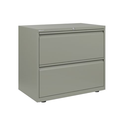 Bisley Side Filer Cabinet 2 Drawer Grey Filing Cabinets FC1833