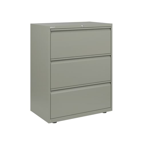 Bisley Side Filer Cabinet 3 Drawer Grey Filing Cabinets FC1834