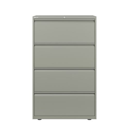 Bisley Essentials 4 drawer Filing Unit 1300h x 800w Goose Grey [YESF0813]