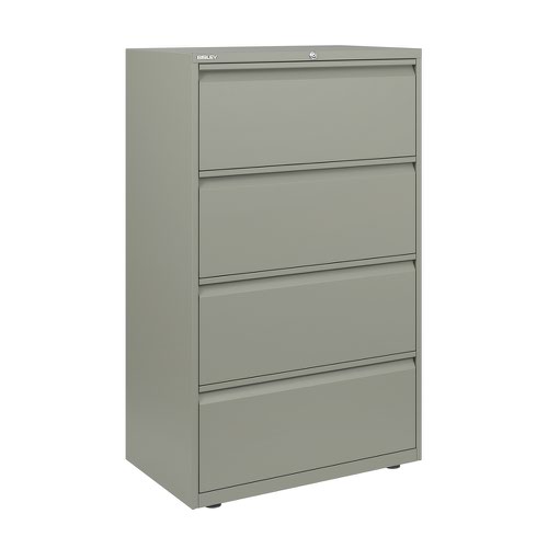 Bisley Side Filer Cabinet 4 Drawer Grey