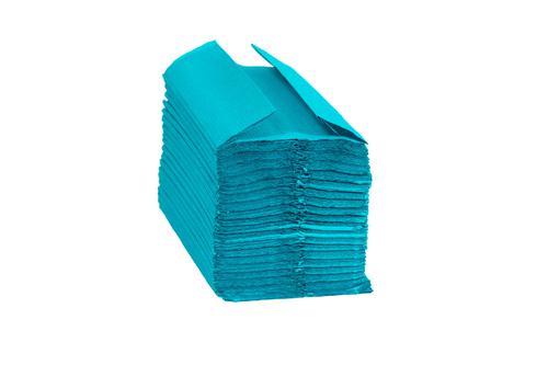 Purely Smile Hand Towels C Fold 1ply Blue Case/240 0