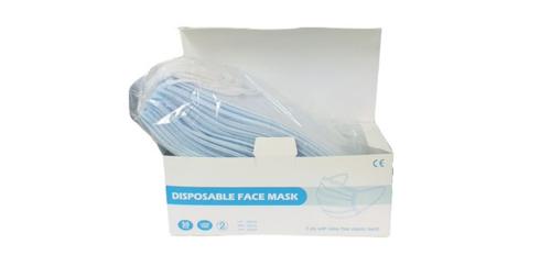 Purely Protect 3ply Blue Standard Type 1 Face Mask Box of 50