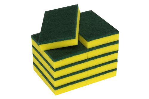 Purely Smile Sponge Back Scourer Yellow/Green x 10