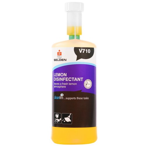 SELDEN (V710) V-MIX LEMON DISINFECTANT CLEANER 1L - EACH