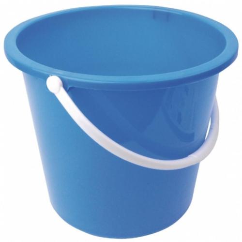 Purely Smile Round Plastic Bucket 9L Blue