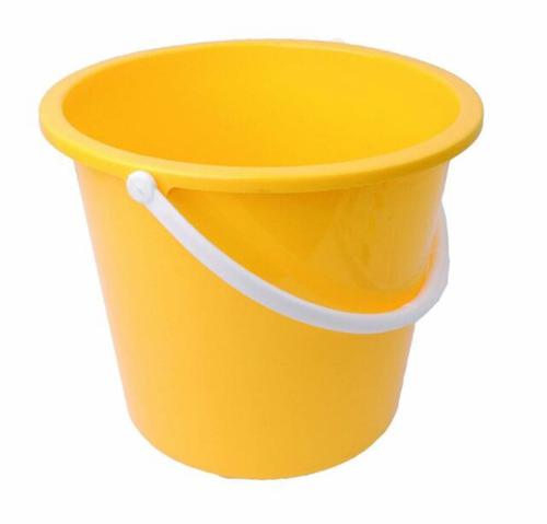 Purely Smile Round Plastic Bucket 9L Yellow