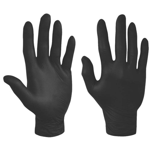 Premium Black Nitrile Gloves P/F x 100 Large