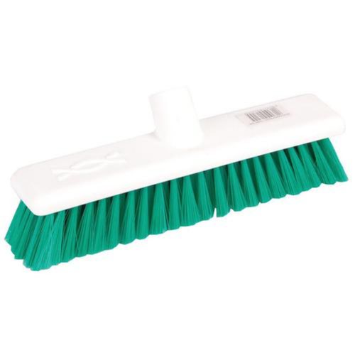 12 Hygiene Broom Head Stiff Green