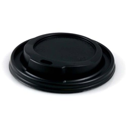 80mm (8oz) Black Plastic Sip Lid