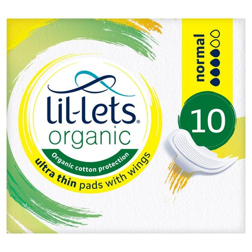 Lil-Lets Organic Pads Normal Case of 24 x 10