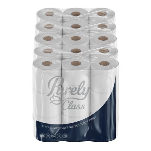 Purely Class Supersoft Toilet Roll 3ply Pack of 63