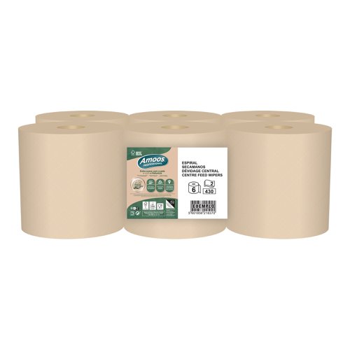 Purely Kind Unbleached Centrefeed 2ply 124m Pack 6
