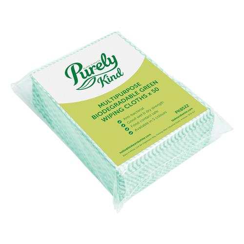 Eco Multipurpose Wiping Cloths Green x 50