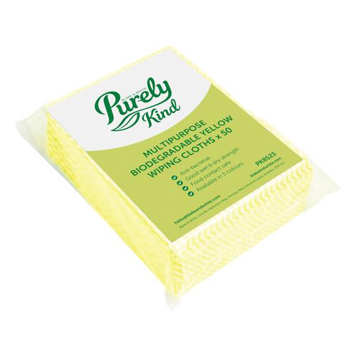 Eco Multipurpose Wiping Cloths Yellow x 50