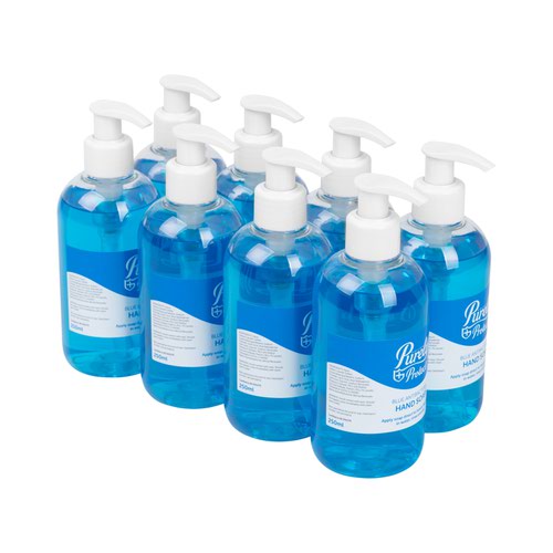 Purely Protect Antibacterial Hand Soap 250ml (Blue) x 8