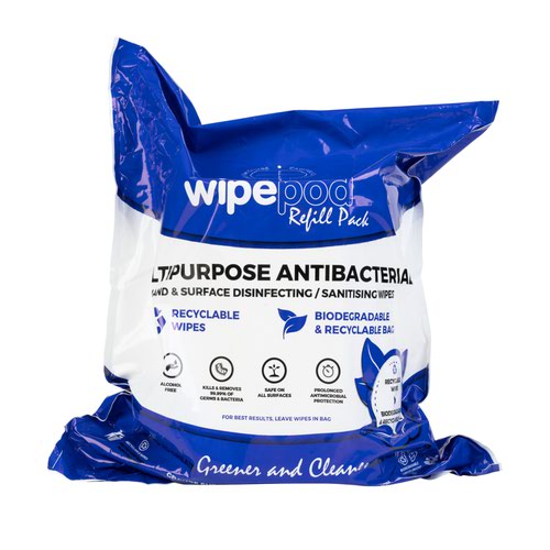 Purely Protect Antibacterial Virucidal Wipes Refill x 4