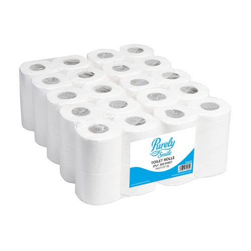 Purely Smile Toilet Roll 2ply 320 Sheet Pack of 36 Twin Pack