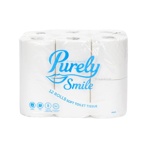 Purely Smile 3ply FSC Certified Toilet Roll Pack of 12 x 9