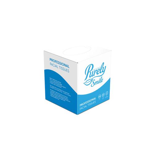Purely Smile Facial Tissues Cube 2 Ply White (Pack 24) PS1402 - Temporary Substitution Being Supplied (May 2022)