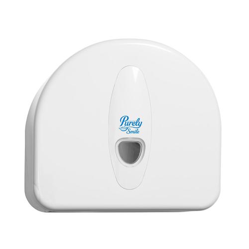 Purely Smile Jumbo Toilet Roll Dispenser White PS1703