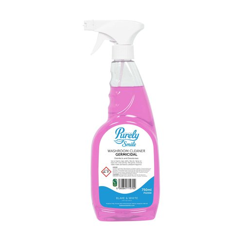 This ready-to-use, multi-purpose bactericidal cleaner has a pleasant bubble-gum perfume and leaves washrooms refreshingly clean and hygienic. Suitable for use on all hard surfaces within the washroom, this product cleans rapidly and effectively, and controls and prevents the build up of limescale.