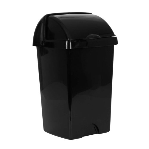 Purely Smile Roll Top Bin Black 25 Litre