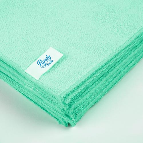Purely Smile Microfibre Cloths Green Pack of 10