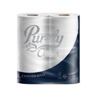 Purely Class Kitchen Roll 3ply 12.5m White Pack x 2 **