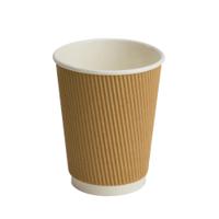 Purely Smile 8oz Kraft Ripple coffee cups Case of 500