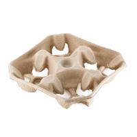 Purely Smile Kraft Ripple Cup Holder 4 Cups (180 case)