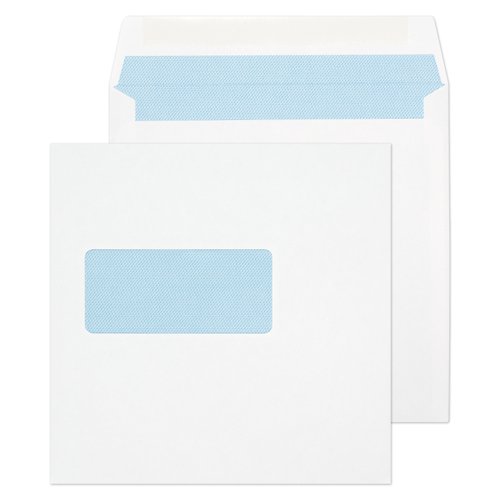 Blake Everyday White Window Gummed Square Wallet 165x165mm 100gsm Pack 500 Code 0165W