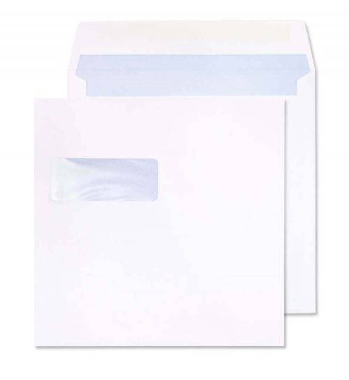 Blake Purely Everyday White Window Gummed Square Wallet 165x165mm 100gsm Pack 500 Code 0165W