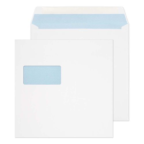 604524 Blake Purely Everyday White Window Gummed Square Wallet 240X240mm 100Gm2 Pack 250 Code 0240W 3P