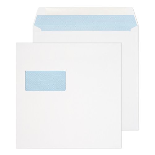 Blake Everyday White Window Gummed Square Wallet 240x240mm 100gsm Pack 250 Code 0240W