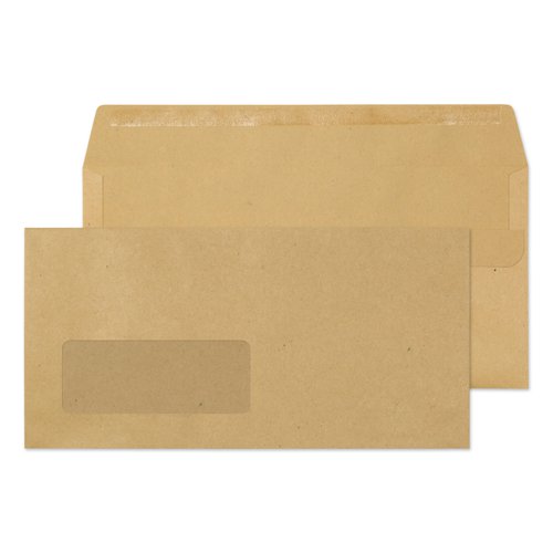 Blake Purely Everyday Wallet Envelope DL Self Seal Window 80gsm Manilla (Pack 1000) - 11884 Window Envelopes 35197BL