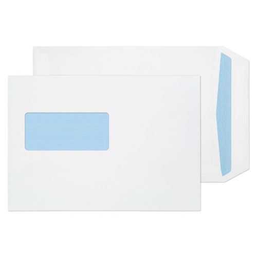 Blake Purely Everyday White Window Self Seal Pocket 229x162mm 90gsm Pack 500 Code 12084