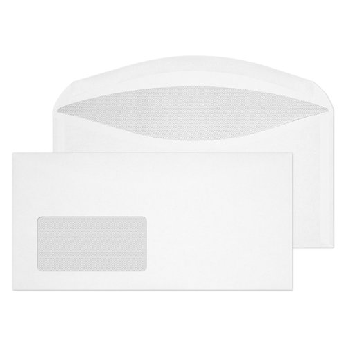 Blake Everyday White Window Gummed Mailing Wallet 114 x 229mm 75gsm Pack 1000 Code 12704