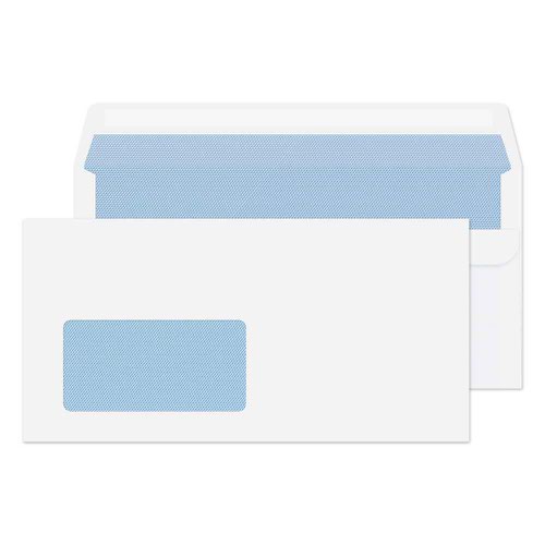 Blake Purely Everyday White Window Self Seal Wallet 110x220mm 75gsm Pack 1000 Code 12774