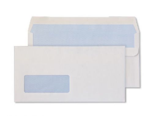 Blake Purely Everyday White Window Self Seal Wallet 110x220mm 80gsm Pack 1000 Code 12884/50 PR
