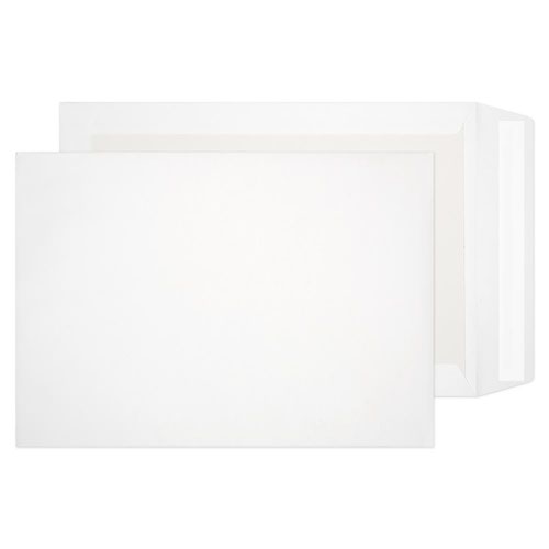 Blake Purely Packaging White Peel & Seal Board Back Pocket 324x229mm 120gsm Pack 125 Code 12935