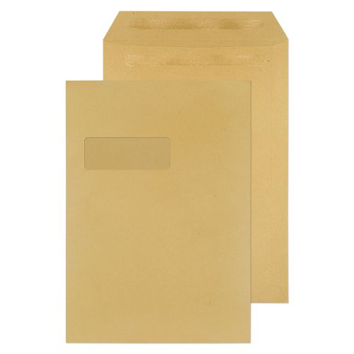 ValueX Everyday Envelopes C4 Manilla Pocket Window Self Seal 115gsm 324x229mm (Pack 250) - 13889