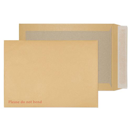 ValueX C4 Envelopes Board Back Pocket Peel & Seal Manilla 120gsm (Pack 20) - 13935/20